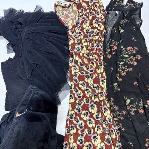Free people bundle Floral and Black Dress Set